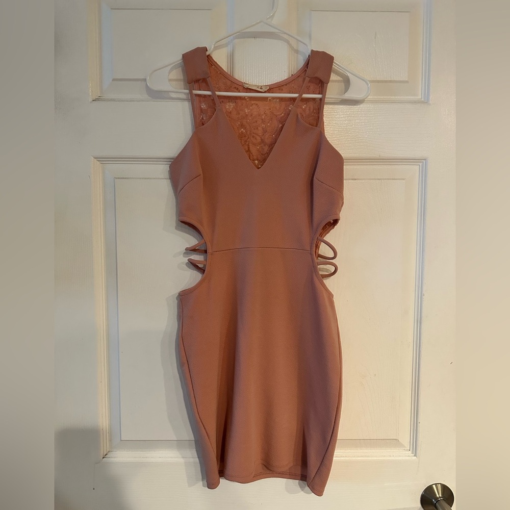 Pink Cutout sides dress size Small